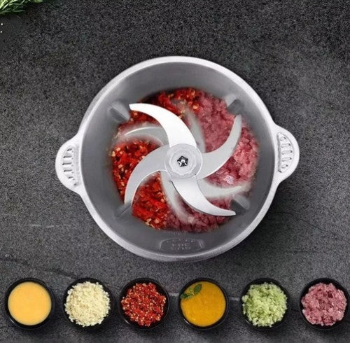 3L Food Chopper With Stainless Steel Blades