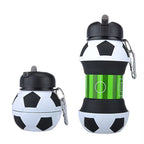Botella De Agua Plegable De Silicona Diseño Fútbol